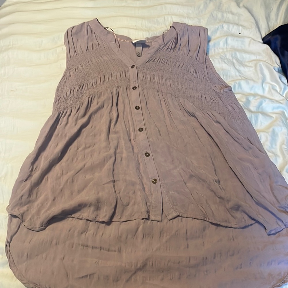 Knox rose button up tank top XL